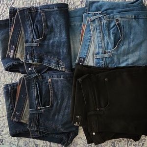 Mens Hollister Taper Jeans-4 Pair Pack